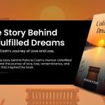 Unfulfilled Dreams book cover beside a sunset dock, with the title "The Story Behind Unfulfilled Dreams"